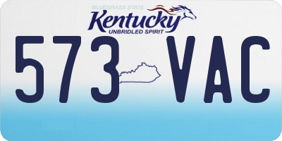 KY license plate 573VAC