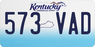 KY license plate 573VAD