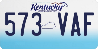 KY license plate 573VAF