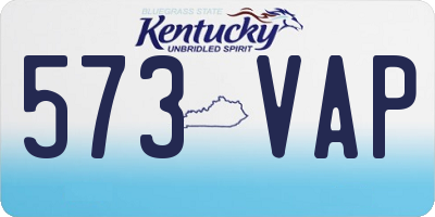 KY license plate 573VAP