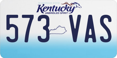 KY license plate 573VAS