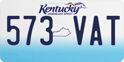 KY license plate 573VAT