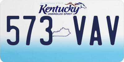 KY license plate 573VAV