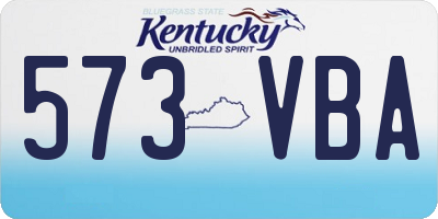 KY license plate 573VBA