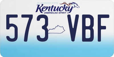 KY license plate 573VBF
