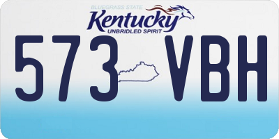 KY license plate 573VBH