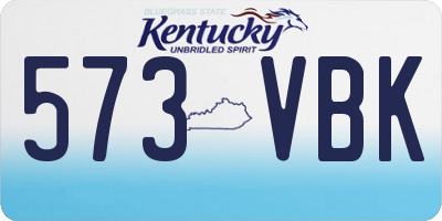 KY license plate 573VBK