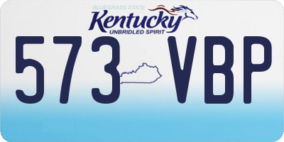 KY license plate 573VBP
