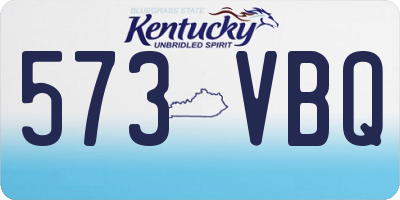 KY license plate 573VBQ