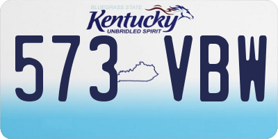 KY license plate 573VBW
