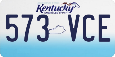 KY license plate 573VCE