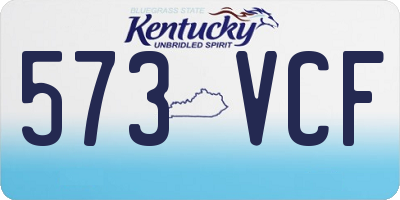 KY license plate 573VCF