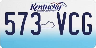 KY license plate 573VCG