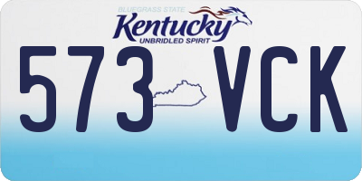 KY license plate 573VCK