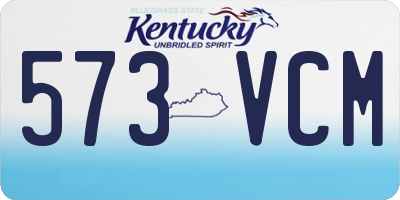 KY license plate 573VCM