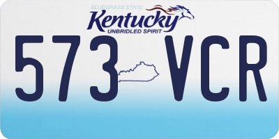 KY license plate 573VCR