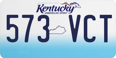 KY license plate 573VCT