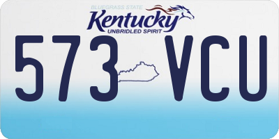 KY license plate 573VCU