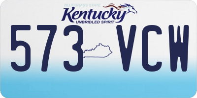 KY license plate 573VCW