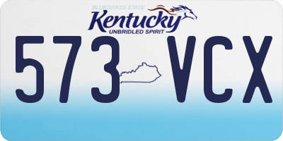 KY license plate 573VCX