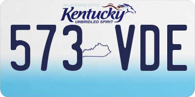KY license plate 573VDE