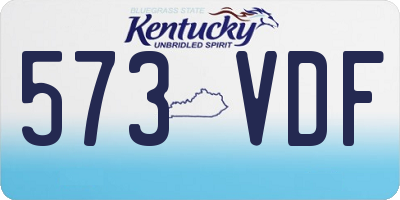 KY license plate 573VDF