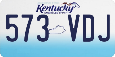 KY license plate 573VDJ