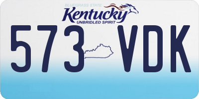KY license plate 573VDK