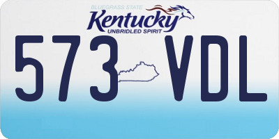 KY license plate 573VDL