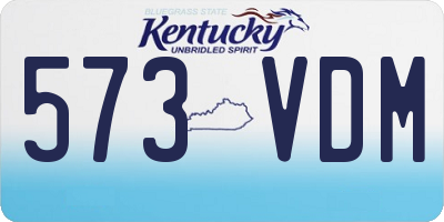 KY license plate 573VDM