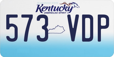 KY license plate 573VDP