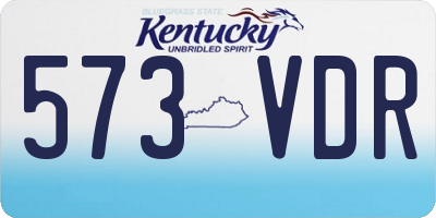KY license plate 573VDR