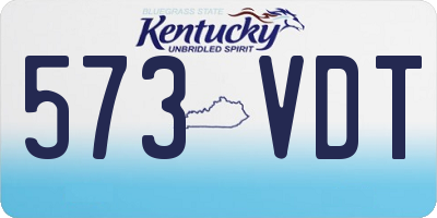 KY license plate 573VDT