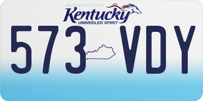 KY license plate 573VDY