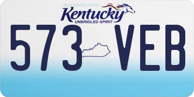 KY license plate 573VEB