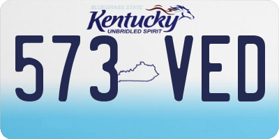 KY license plate 573VED