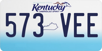KY license plate 573VEE