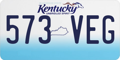 KY license plate 573VEG