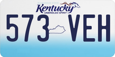KY license plate 573VEH