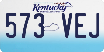 KY license plate 573VEJ