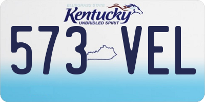 KY license plate 573VEL