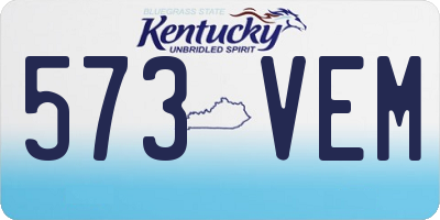 KY license plate 573VEM