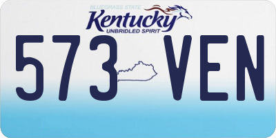 KY license plate 573VEN