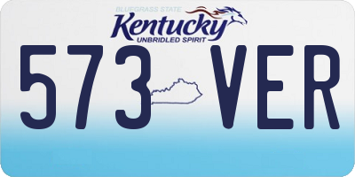 KY license plate 573VER