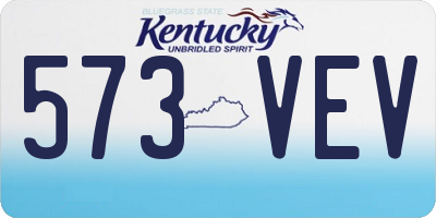 KY license plate 573VEV