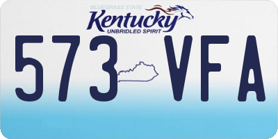 KY license plate 573VFA