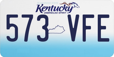 KY license plate 573VFE
