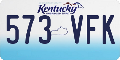 KY license plate 573VFK