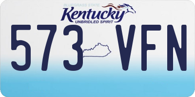 KY license plate 573VFN