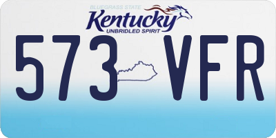 KY license plate 573VFR